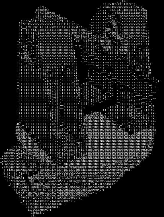 ASCII-rendered CAD of the turret assembly: the air rifle on a pan/tilt yoke above a geared turntable, Waterloo Defence